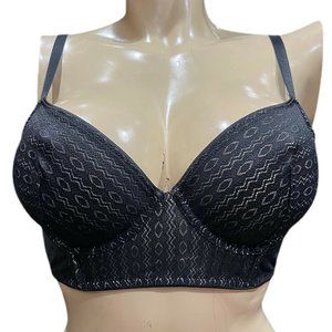 36D Victorias Secret VERY SEXY Long Line Longline Unlined Bra  - Black